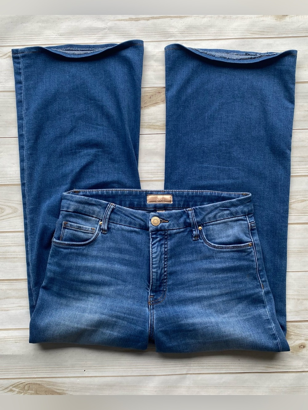 Kut by The Kloth Meg fab Ab wide leg denim jeans stretch comfortable 6